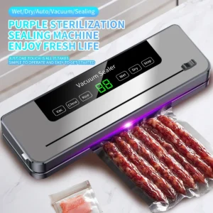 HOMEFISH Electric Vacuum Sealer with Cutter and UV Sterilization